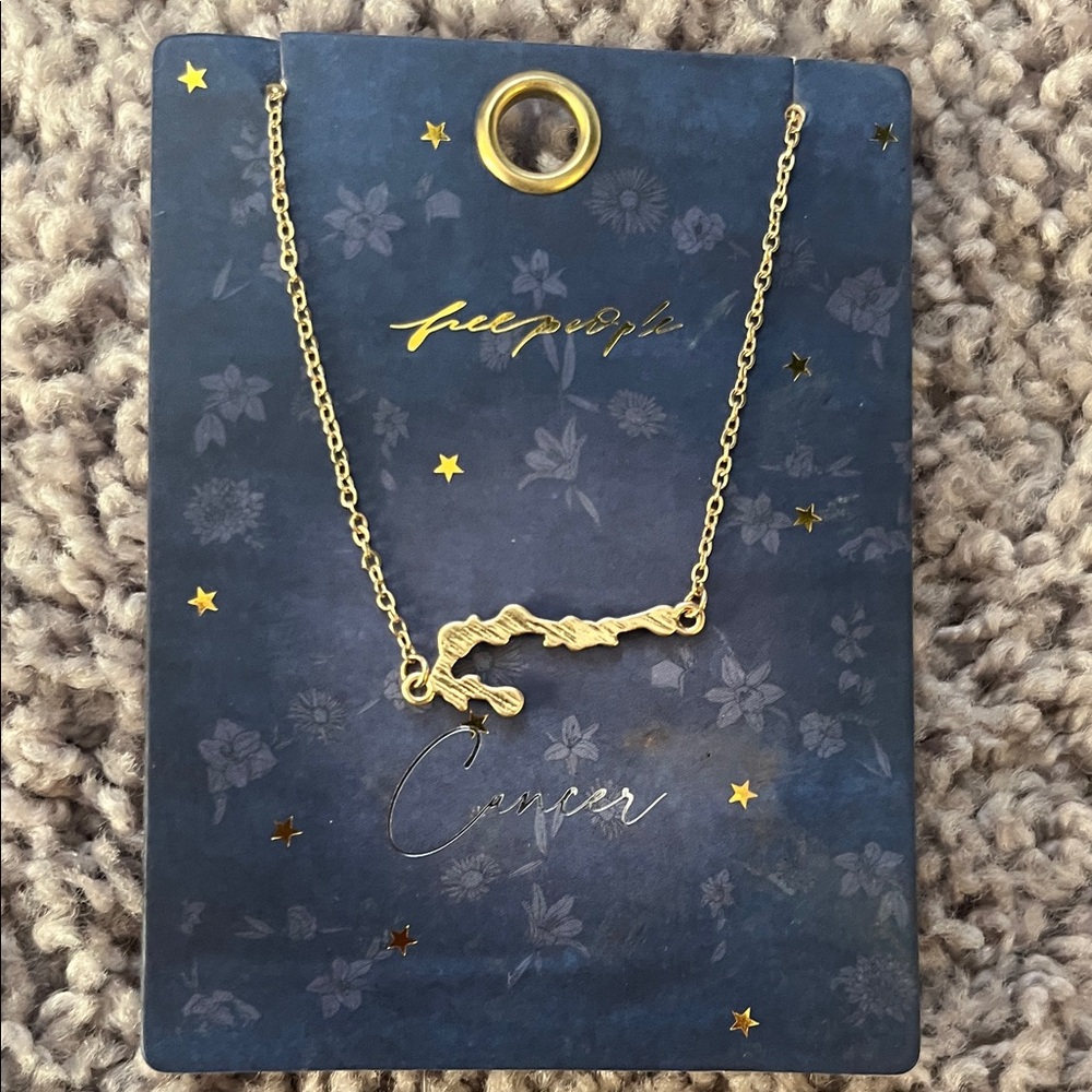 Free People Gold Astrology Necklace in Cancer - Picture 4 of 6
